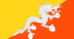 Bandera de Bután