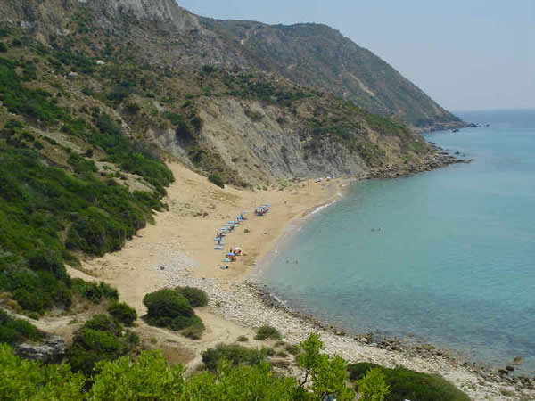 La playa de Koroni, Cefalonia, Islas Jónicas, Grecia. Autor y Copyright Niccolò di Lalla.