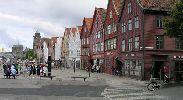 Bryggen, Bergen, Noruega. Autor y Copyright Marco Ramerini